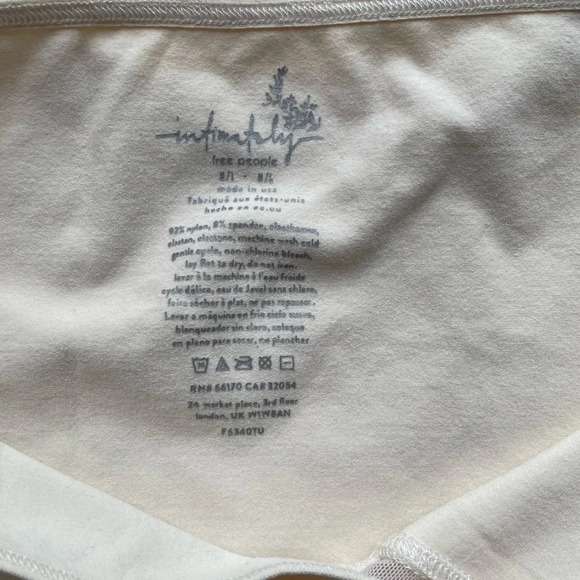 Free People Intimately Tube Top Mesh Inset Cream Size Medium/Large - Picture 5 of 5